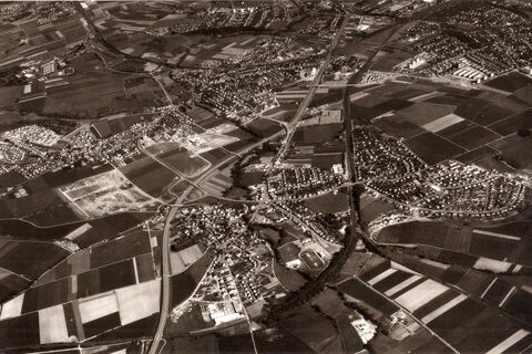 Vellmar_Luftaufnahme_Stadtzentrum mit Blick nach Frommershausen